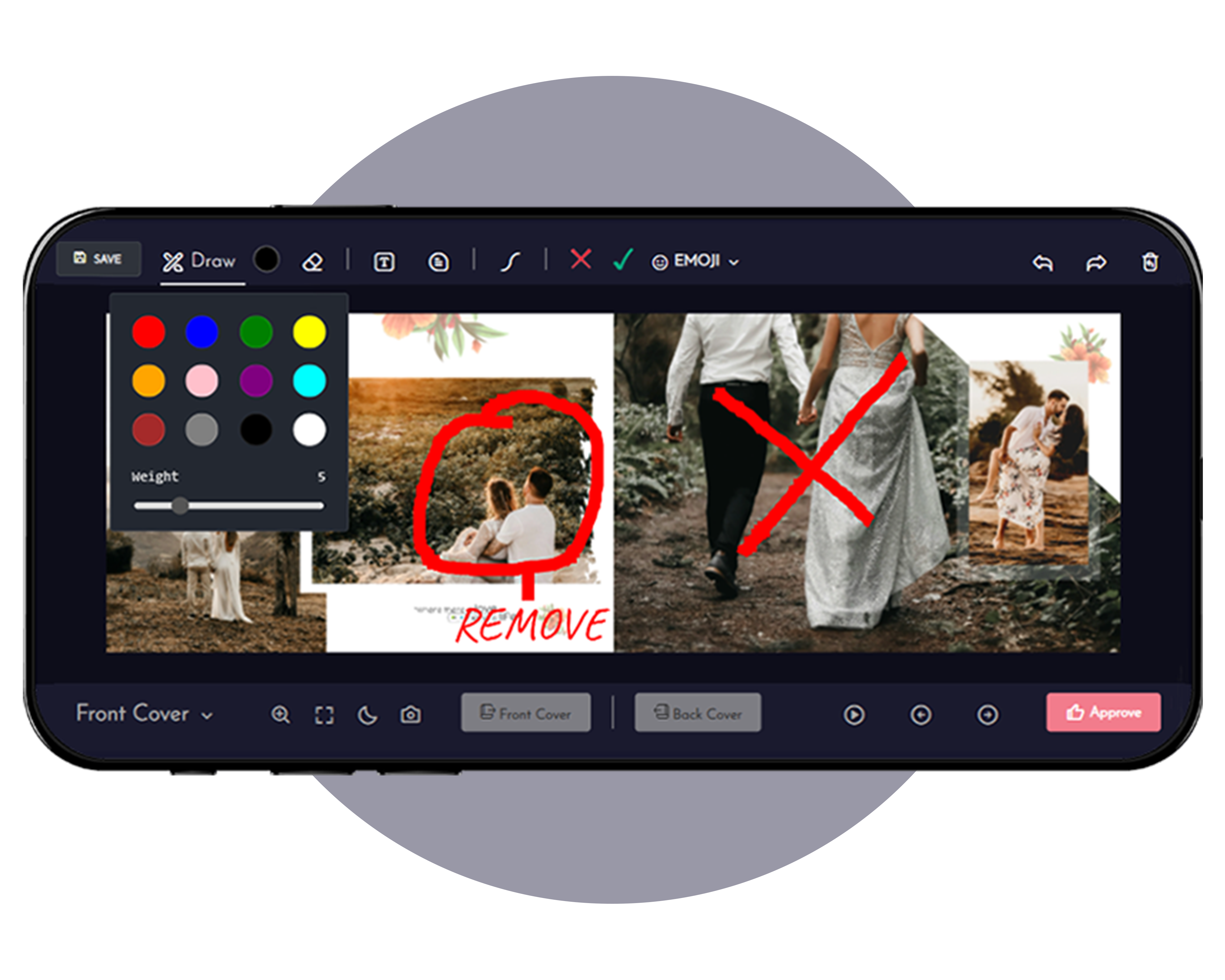 Draw Feature - Annotate E-Album Pages with Drawing Tools